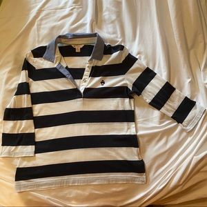 BROOKS BROTHERS 🐖 Blue White Striped Rugby Shirt